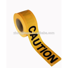 Alta resistencia a la rotura barricada pe amarilla cinta de precaución